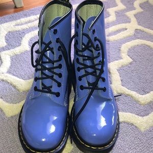 Blue Dr. Martin Boots